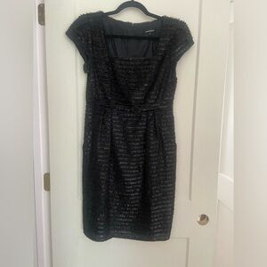 nanette lapore black fringe dress